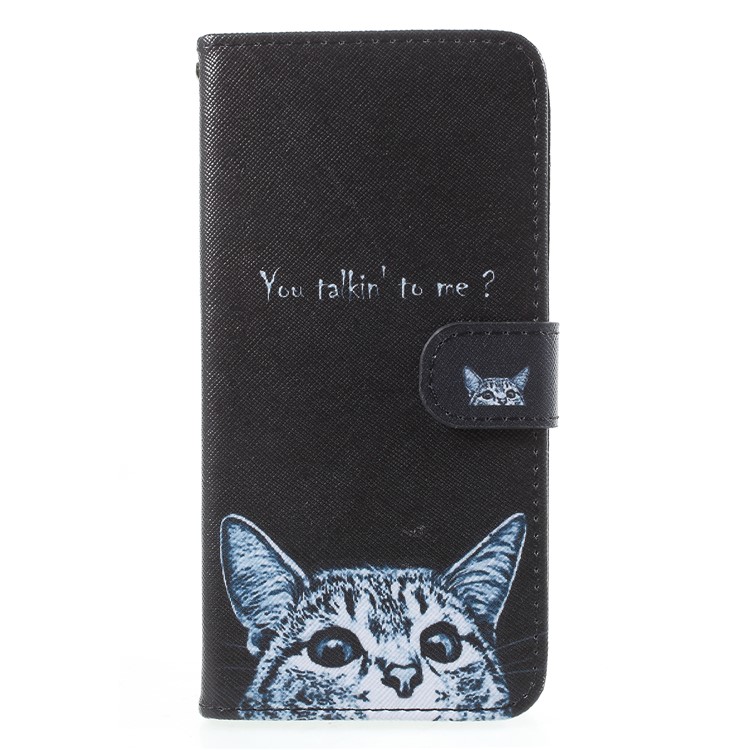 Pattern Printing PU Leather Wallet Mobile Phone Cover for Samsung Galaxy S9 Plus SM-G965 - You Talking to Me-3