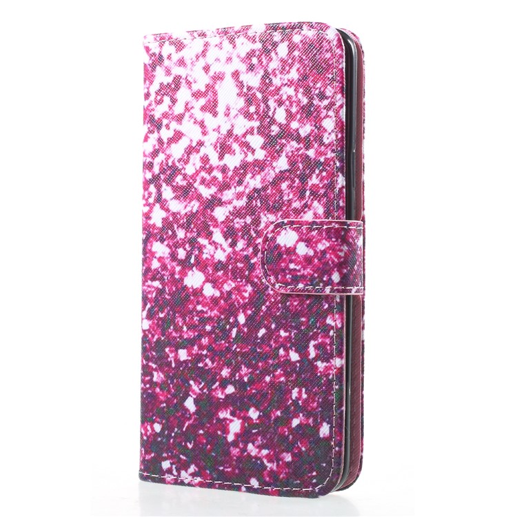 Pattern Printing PU Leather Wallet Phone Shell for Samsung Galaxy S9 Plus SM-G965 - Rose Glitter Sequins-3