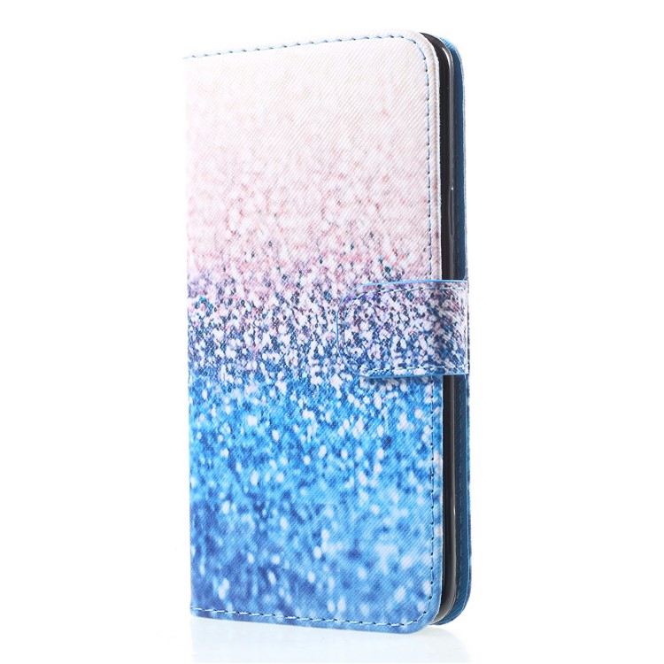 Pattern Printing Stand Leather Protection Mobile Case for Samsung Galaxy S9 Plus SM-G965 - Gradient Glitter Sequins-3