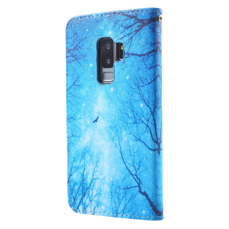 Pattern Printing PU Leather Flip Stand Phone Cover for Samsung Galaxy S9 Plus SM-G965 - Night Scene-2
