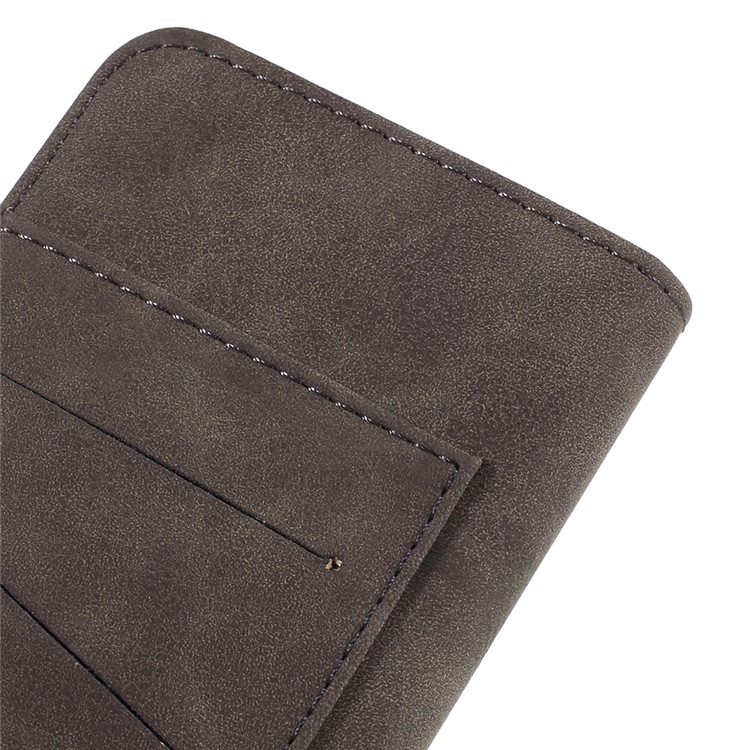 Detachable 2-in-1 Vintage Style Split Leather Wallet Phone Case for Samsung Galaxy S9 Plus SM-G965 - Grey-13