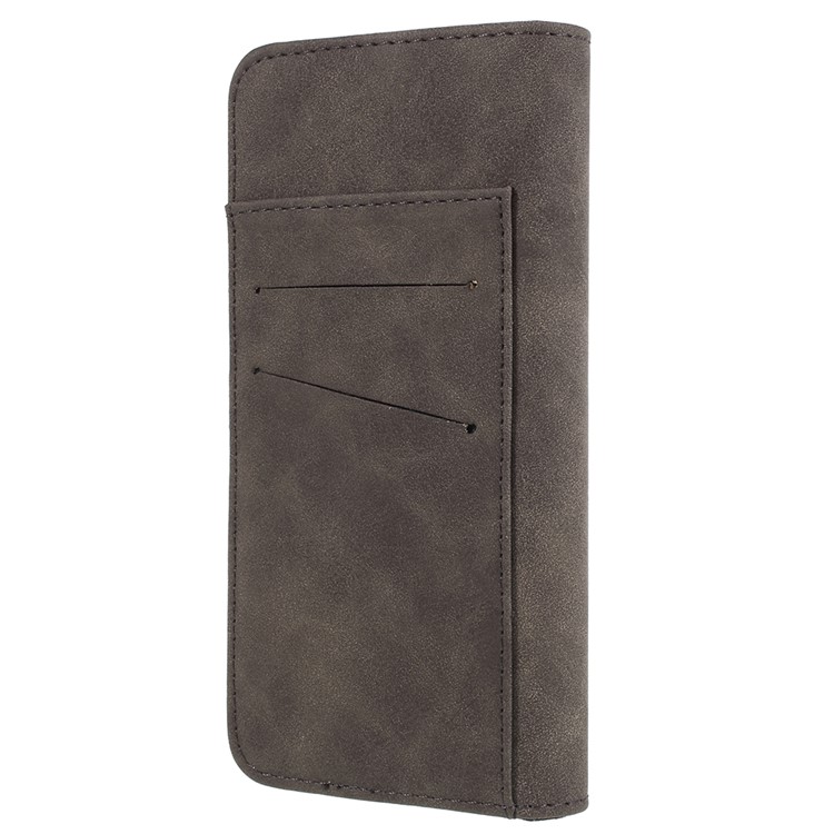 Detachable 2-in-1 Vintage Style Split Leather Wallet Phone Case for Samsung Galaxy S9 Plus SM-G965 - Grey-2