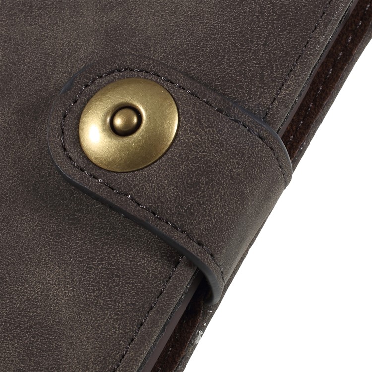 Detachable 2-in-1 Vintage Style Split Leather Wallet Phone Case for Samsung Galaxy S9 Plus SM-G965 - Grey-4