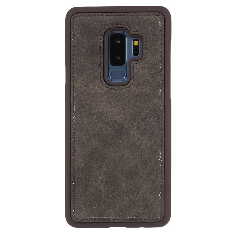 Detachable 2-in-1 Vintage Style Split Leather Wallet Phone Case for Samsung Galaxy S9 Plus SM-G965 - Grey-8