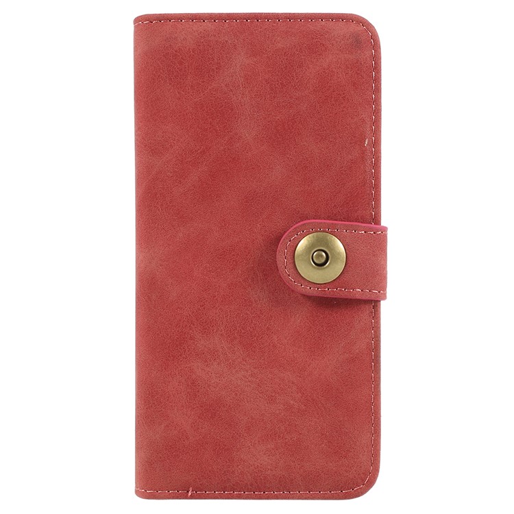 Detachable 2-in-1 Vintage Style Split Leather Wallet Phone Cover for Samsung Galaxy S9 Plus SM-G965 - Red-1