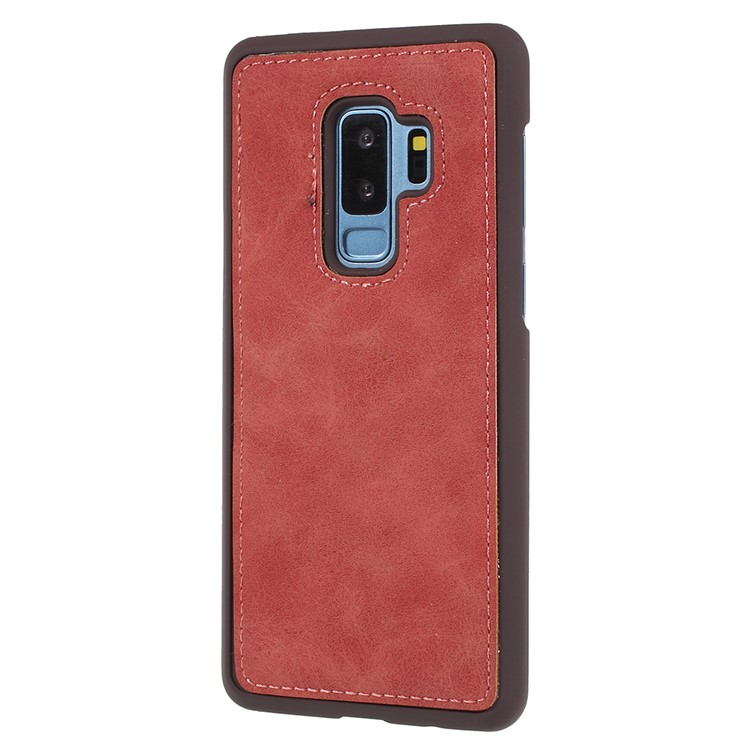 Detachable 2-in-1 Vintage Style Split Leather Wallet Phone Cover for Samsung Galaxy S9 Plus SM-G965 - Red-5