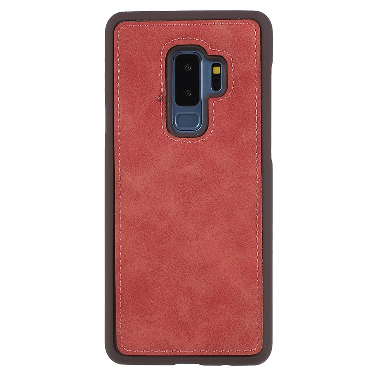 Detachable 2-in-1 Vintage Style Split Leather Wallet Phone Cover for Samsung Galaxy S9 Plus SM-G965 - Red-6