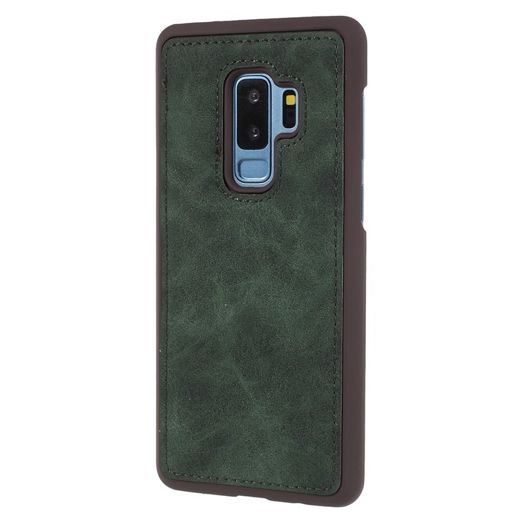 Detachable 2-in-1 Vintage Style Split Leather Wallet Phone Casing for Samsung Galaxy S9 Plus SM-G965 - Green-5