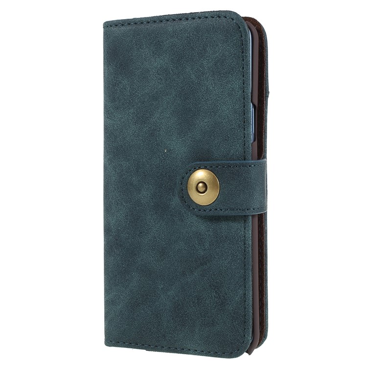 Detachable 2-in-1 Vintage Style Split Leather Wallet Phone Case Cover for Samsung Galaxy S9 Plus SM-G965 - Blue-2