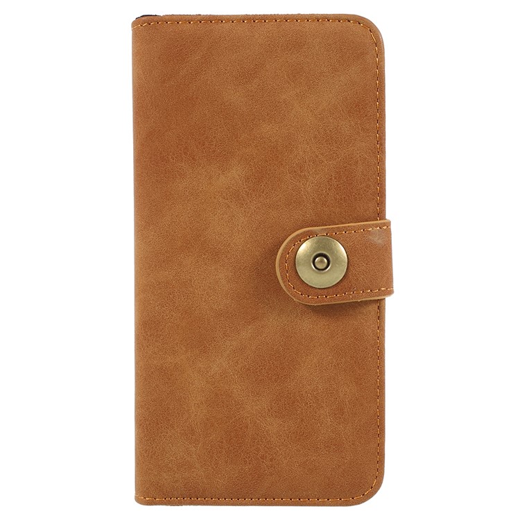 Detachable 2-in-1 Vintage Style Split Leather Wallet Phone Casing Cover for Samsung Galaxy S9 Plus SM-G965 - Brown-1