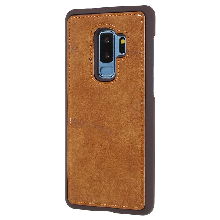 Detachable 2-in-1 Vintage Style Split Leather Wallet Phone Casing Cover for Samsung Galaxy S9 Plus SM-G965 - Brown-5