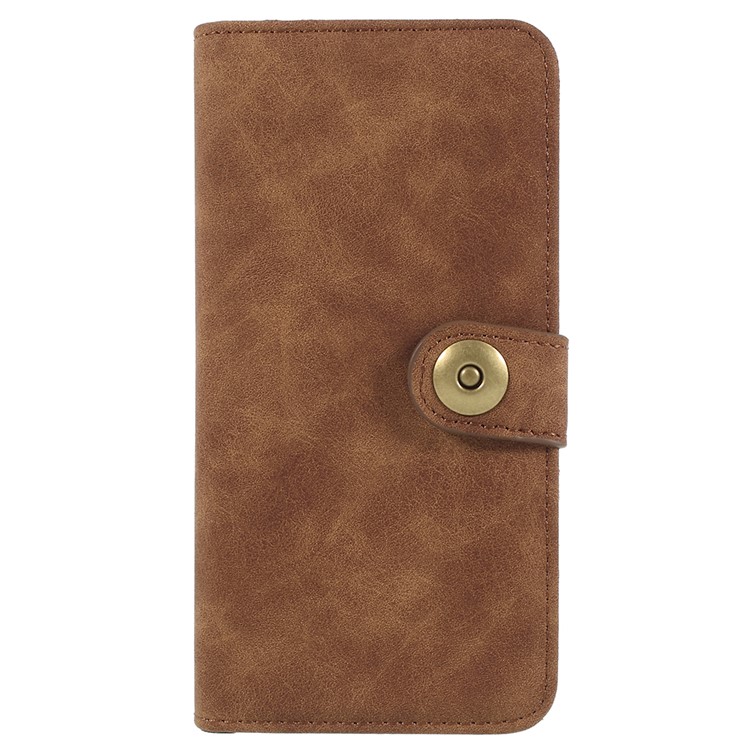 Detachable 2-in-1 Vintage Style Split Leather Wallet Phone Accessory Case for Samsung Galaxy S9 Plus SM-G965 - Coffee-1