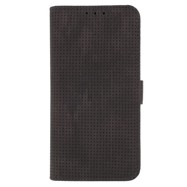 Mesh Pattern Retro Leather Wallet Stand Casing for Samsung Galaxy S9 Plus SM-G965 - Black-3