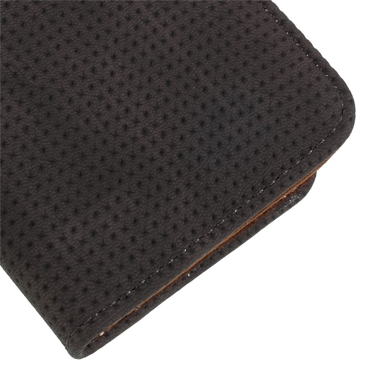Mesh Pattern Retro Leather Wallet Stand Casing for Samsung Galaxy S9 Plus SM-G965 - Black-8