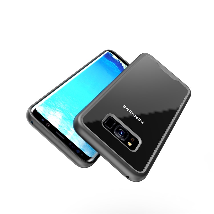 Two-tone Clear PC TPU Hybrid Drop-proof Shell for Samsung Galaxy S8+ SM-G955 - Black-8
