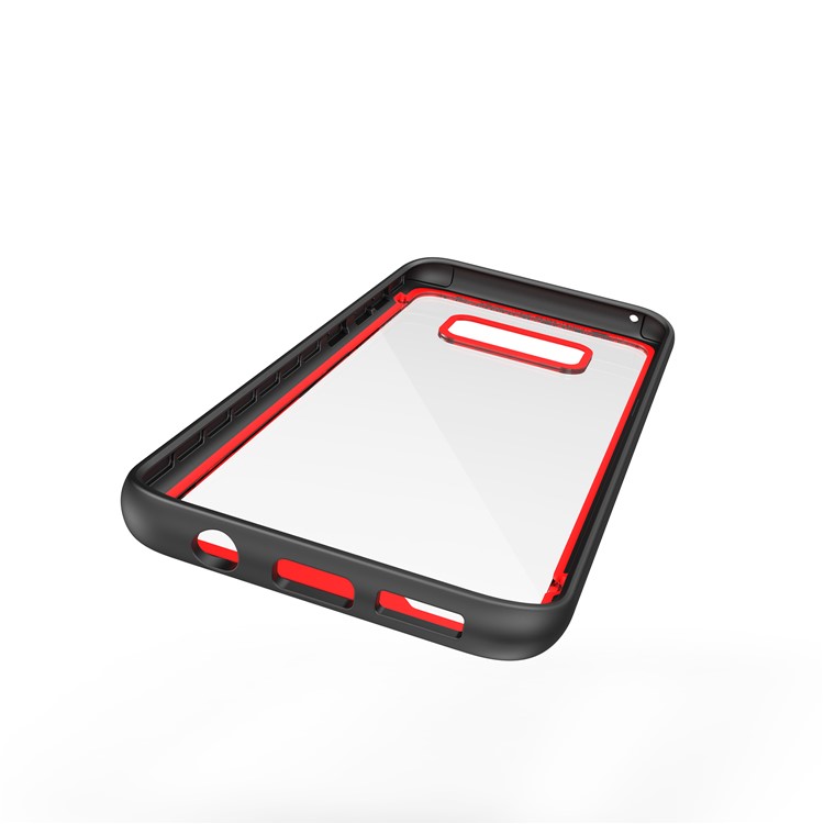 Two-tone Clear PC TPU Hybrid Drop-proof Back Case for Samsung Galaxy S8+ SM-G955 - Red-4