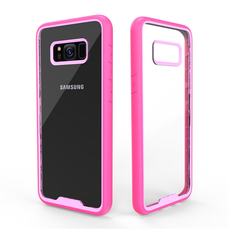 Two-tone Clear PC TPU Hybrid Drop-proof Phone Casing for Samsung Galaxy S8+ SM-G955 - Rose-5