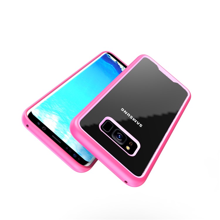 Two-tone Clear PC TPU Hybrid Drop-proof Phone Casing for Samsung Galaxy S8+ SM-G955 - Rose-8