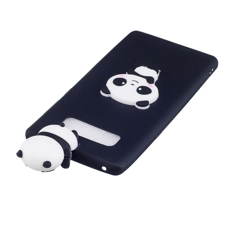 3D Pattern Soft TPU Back Cover for Samsung Galaxy Note 8 N950 - Black Background Panda-3
