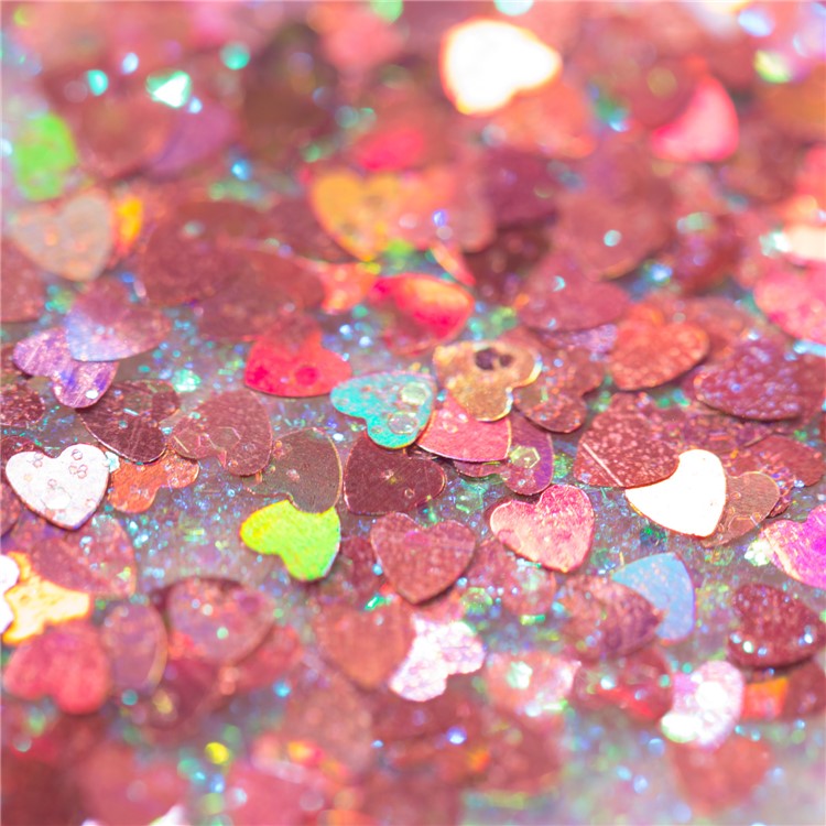 Dynamic Liquid Glitter Powder Heart Shaped Sequins Shockproof TPU Case for Samsung Galaxy A8 (2018) - Red-5