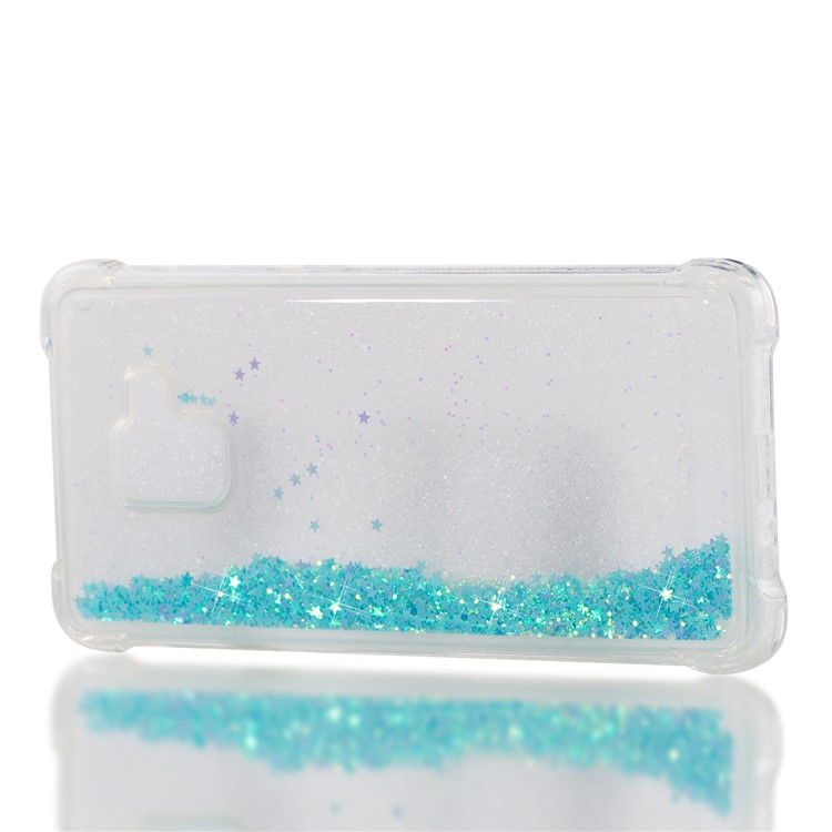 Dynamic Glitter Powder Sequins Shockproof TPU Mobile Shell for Samsung Galaxy A8 Plus (2018) - Baby Blue-7