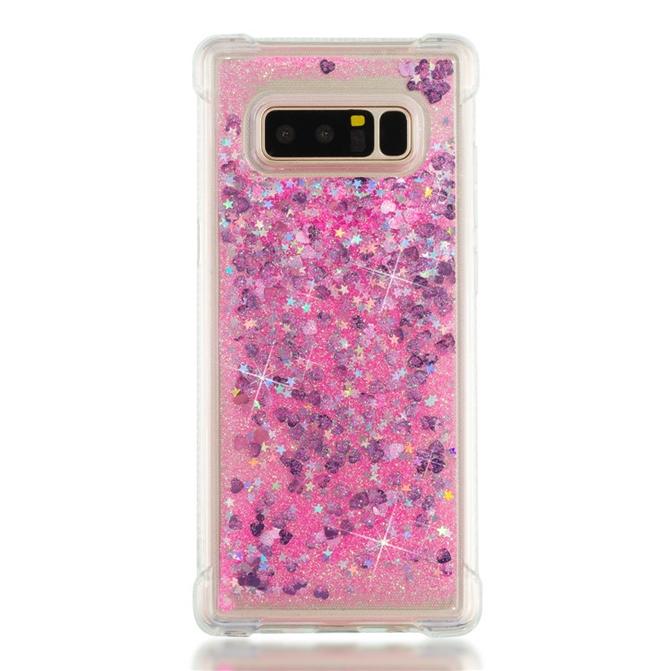 Dynamic Glitter Powder Sequins Shockproof TPU Phone Cover for Samsung Galaxy Note 8 SM-N950 - Rose-4