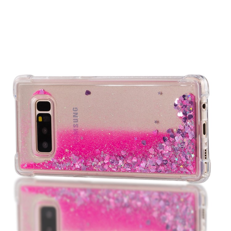 Dynamic Glitter Powder Sequins Shockproof TPU Phone Cover for Samsung Galaxy Note 8 SM-N950 - Rose-7