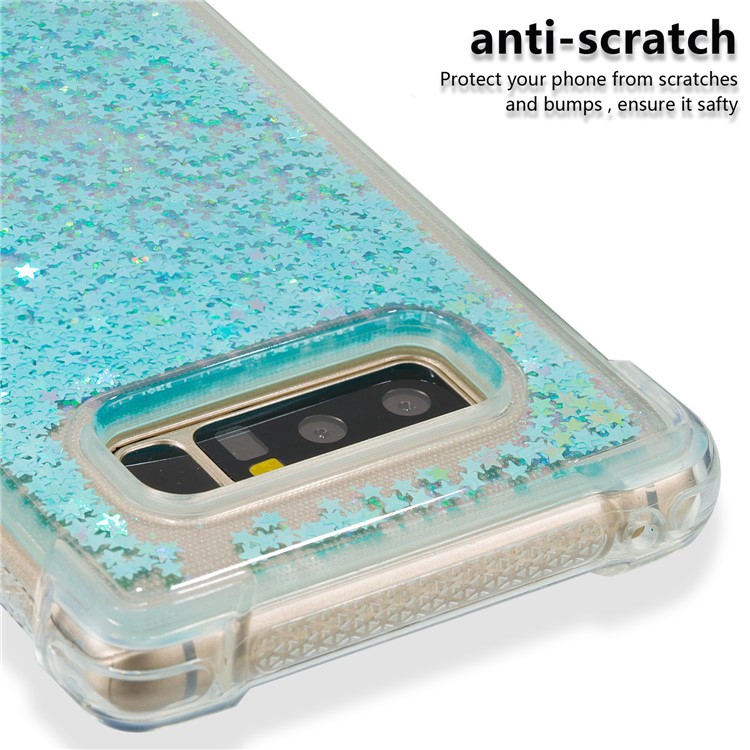 Dynamic Glitter Powder Sequins Shockproof TPU Phone Shell for Samsung Galaxy Note 8 SM-N950 - Baby Blue-3