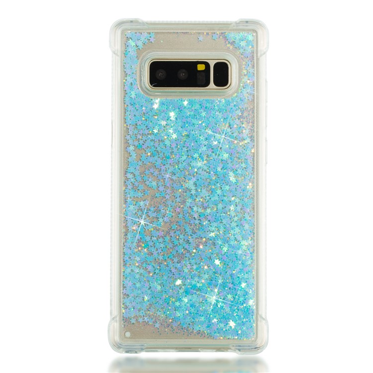 Dynamic Glitter Powder Sequins Shockproof TPU Phone Shell for Samsung Galaxy Note 8 SM-N950 - Baby Blue-4