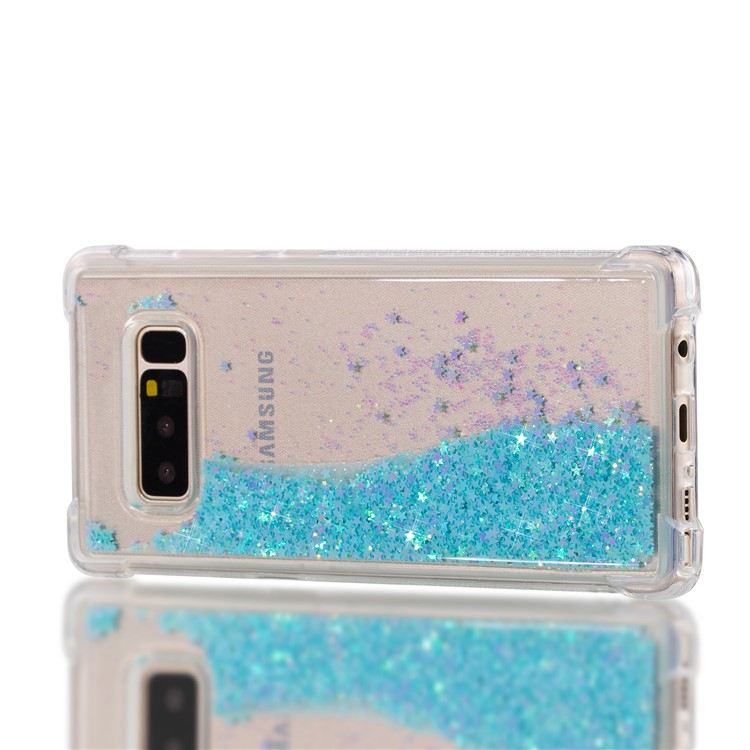 Dynamic Glitter Powder Sequins Shockproof TPU Phone Shell for Samsung Galaxy Note 8 SM-N950 - Baby Blue-7
