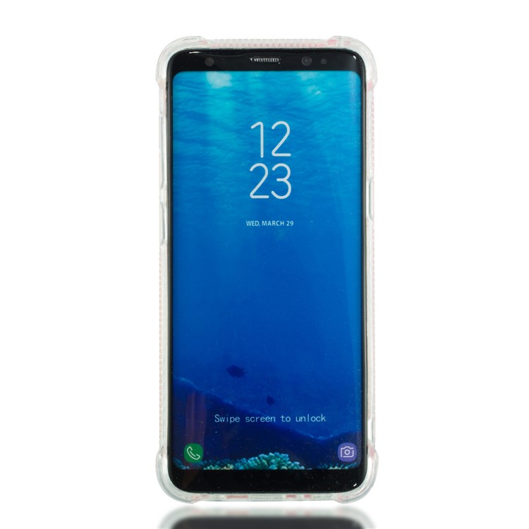 Dynamic Glitter Powder Sequins Shockproof TPU Mobile Phone Cover for Samsung Galaxy S8 SM-G950 - Dark Blue-4