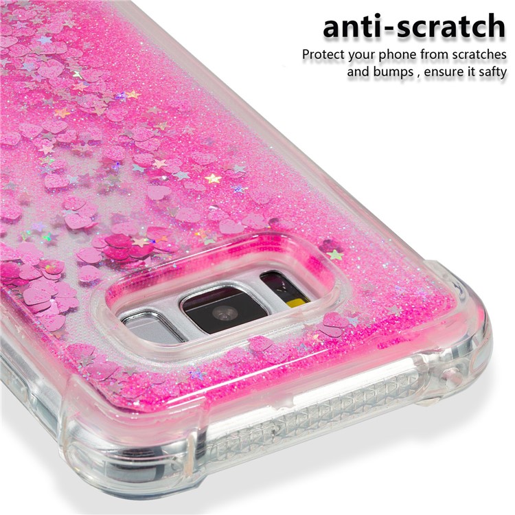 Dynamic Glitter Powder Sequins Shockproof TPU Mobile Phone Casing for Samsung Galaxy S8 SM-G950 - Rose-3