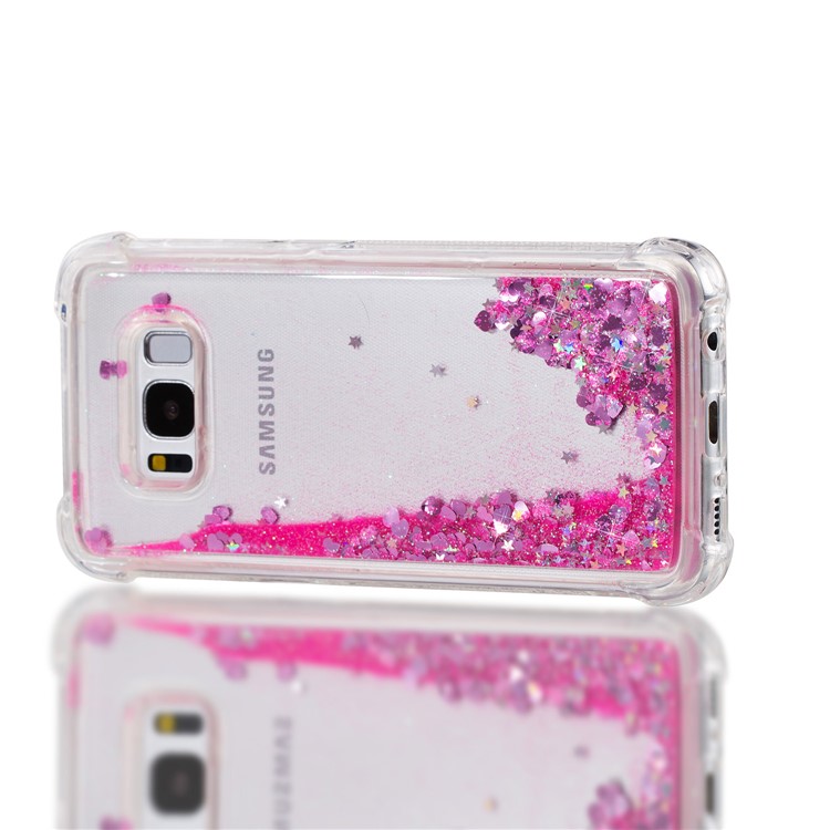 Dynamic Glitter Powder Sequins Shockproof TPU Mobile Phone Casing for Samsung Galaxy S8 SM-G950 - Rose-7