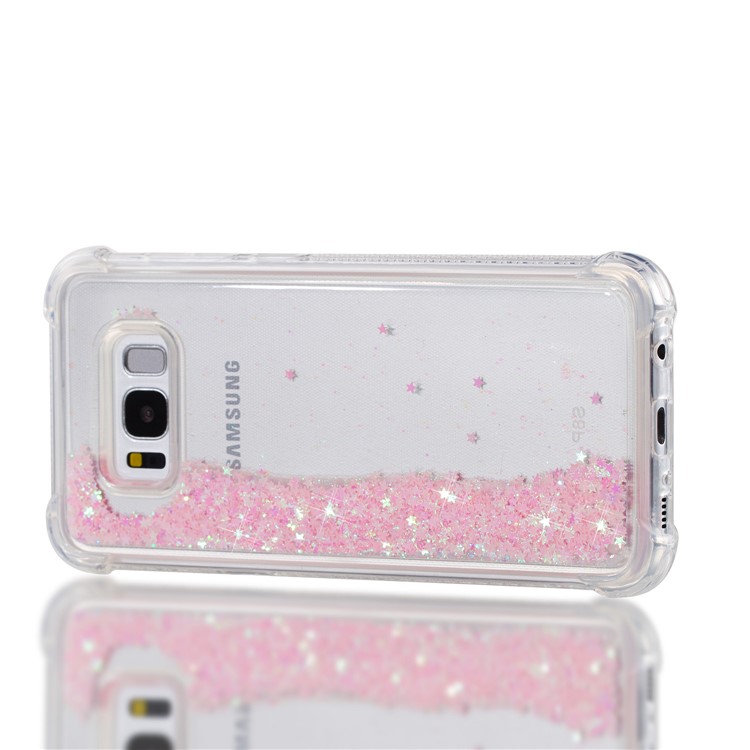 Dynamic Glitter Powder Sequins Shockproof TPU Case for Samsung Galaxy S8 Plus SM-G955 - Pink-8