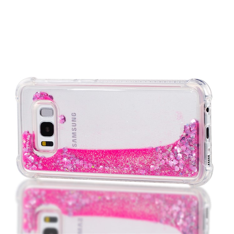 Dynamic Glitter Powder Sequins Shockproof TPU Shell for Samsung Galaxy S8+ SM-G955 - Rose-7