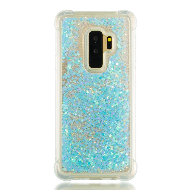 Dynamic Glitter Powder Sequins TPU Shockproof Protection Case for Samsung Galaxy S9+ SM-G965 - Baby Blue-2