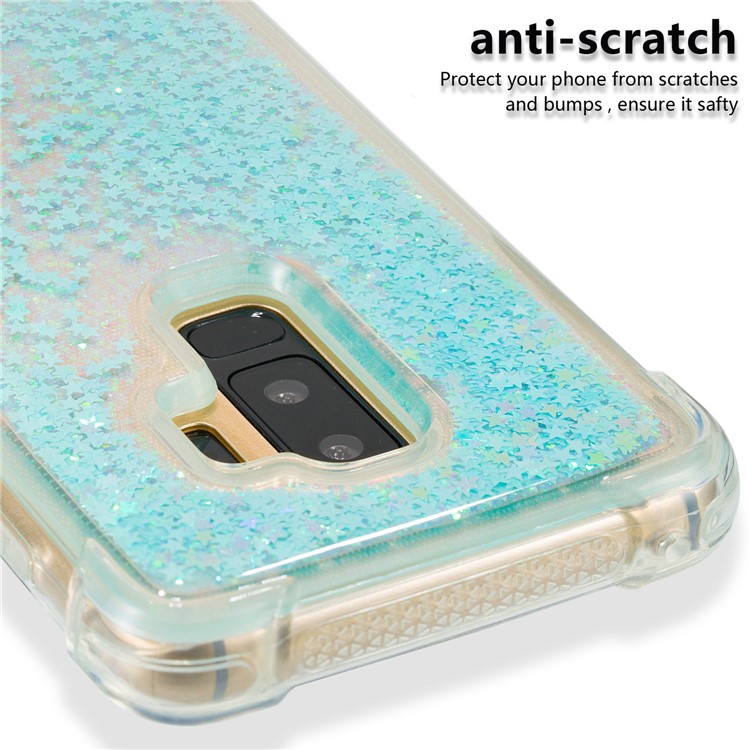 Dynamic Glitter Powder Sequins TPU Shockproof Protection Case for Samsung Galaxy S9+ SM-G965 - Baby Blue-5