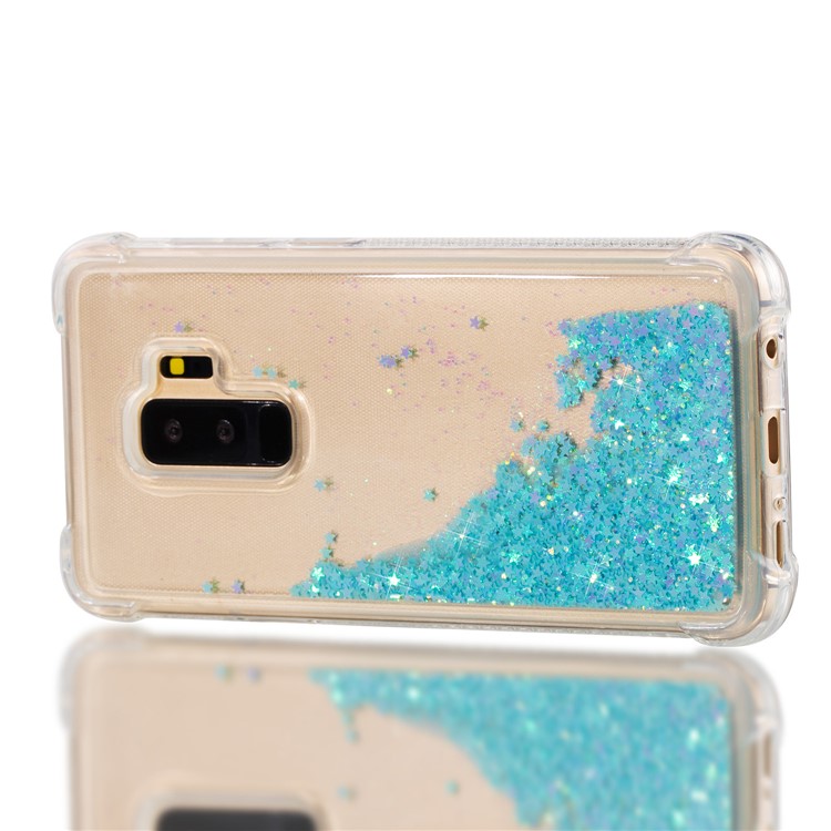 Dynamic Glitter Powder Sequins TPU Shockproof Protection Case for Samsung Galaxy S9+ SM-G965 - Baby Blue-6