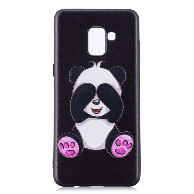 Embossment Soft TPU Phone Cover for Samsung Galaxy A8 (2018) - Cute Panda-3