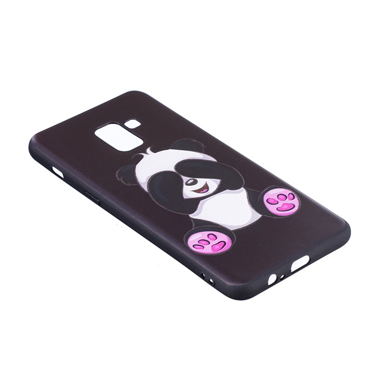 Embossment Soft TPU Phone Cover for Samsung Galaxy A8 (2018) - Cute Panda-4