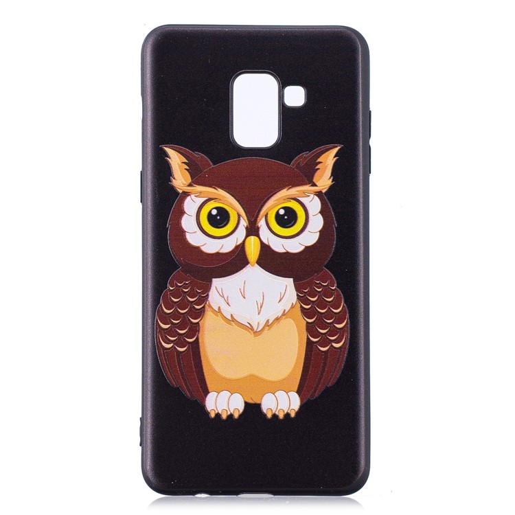 Embossment Soft TPU Phone Shell for Samsung Galaxy A8 (2018) - Lovely Owl-3