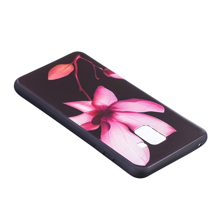 Embossment Soft TPU Phone Casing for Samsung Galaxy A8 (2018) - Pretty Flower-5