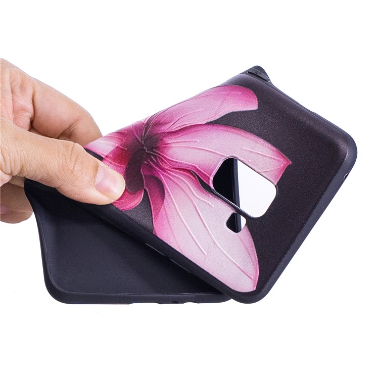 Embossment Soft TPU Phone Casing for Samsung Galaxy A8 (2018) - Pretty Flower-6