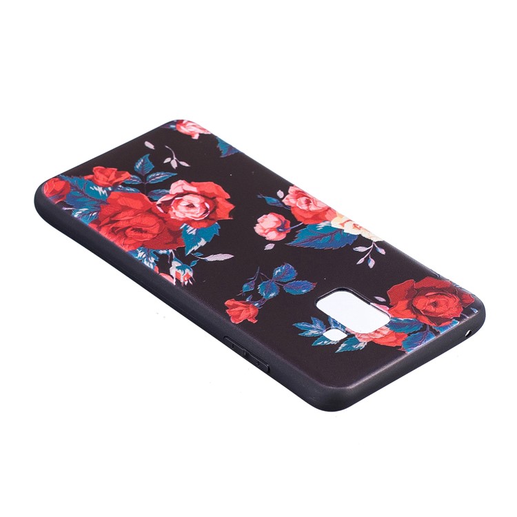 Caixa Macia Do Telefone Móvel Do Relevo TPU Para Samsung Galaxy A8 (2018) - Rosas-5