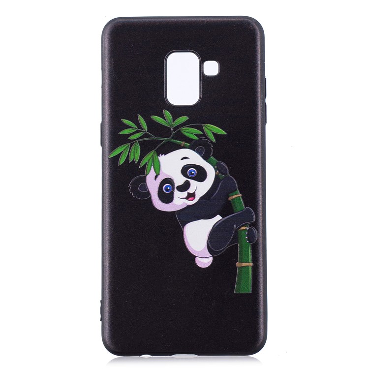 Caixa Macia Do Telefone Da Pilha TPU Do Relevo Para A Galáxia A8 De Samsung (2018) - Panda-3