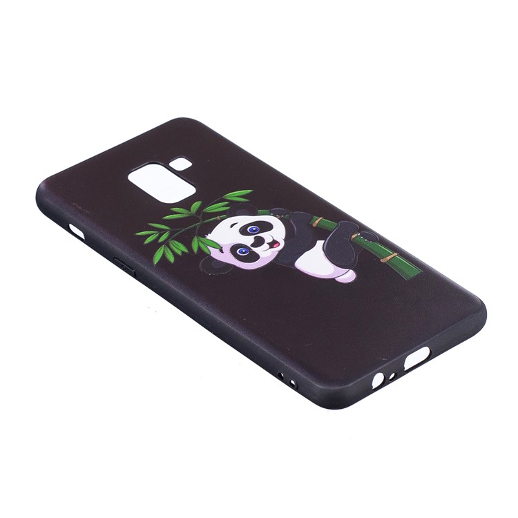 Caixa Macia Do Telefone Da Pilha TPU Do Relevo Para A Galáxia A8 De Samsung (2018) - Panda-4