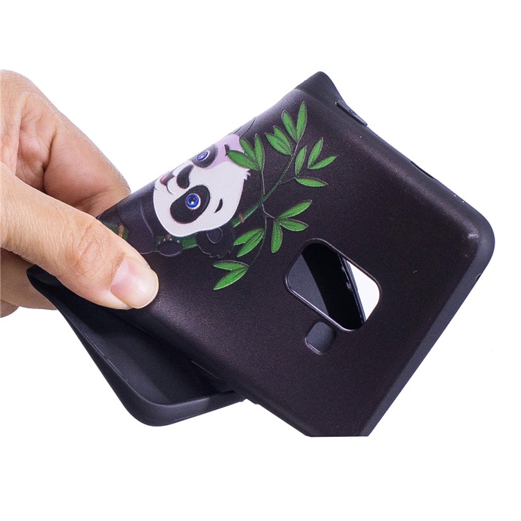 Caixa Macia Do Telefone Da Pilha TPU Do Relevo Para A Galáxia A8 De Samsung (2018) - Panda-6