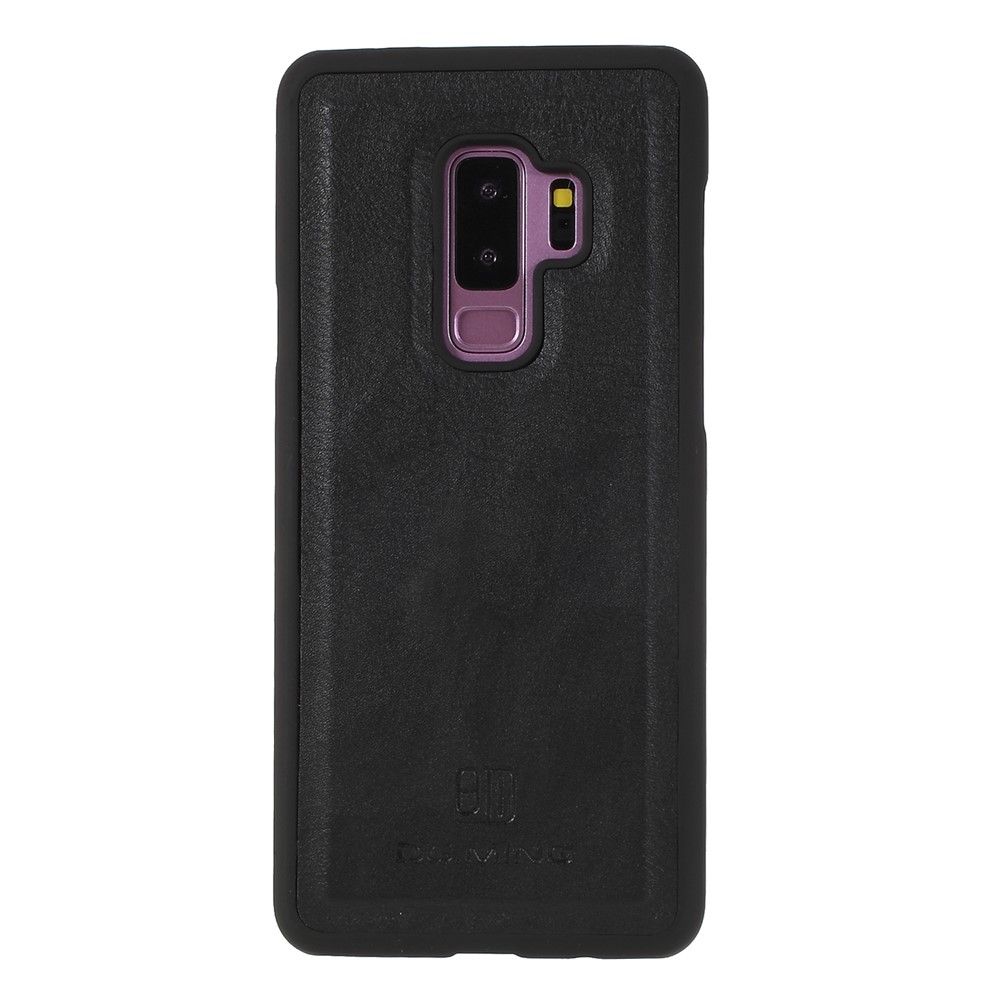 Dg. Ming Para Samsung Galaxy S9+ SM-G965 Caixa de Proteção de Proteção Destacável 2 em 1 Tampa de Couro Dividido Com Carteira - Preto