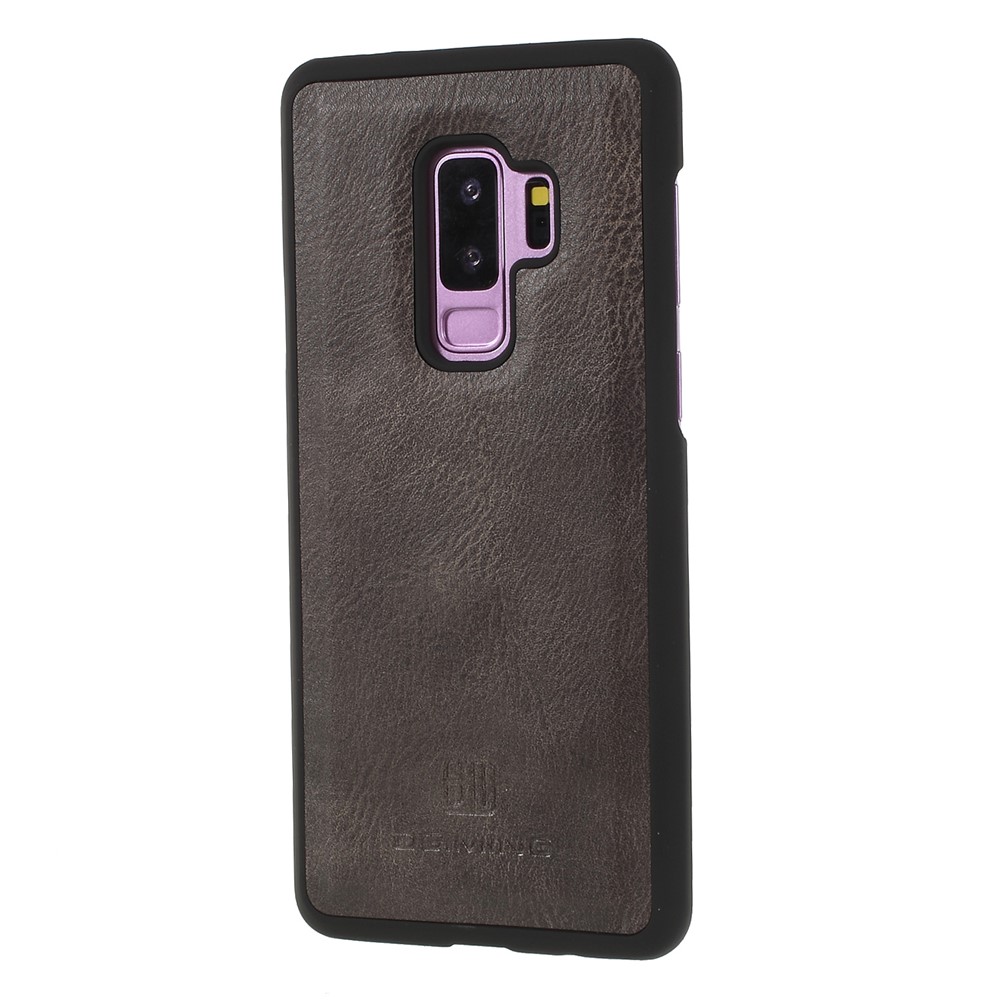 DG.MING Detachable 2-in-1 Split Leather Wallet + PC Back Cover for Samsung Galaxy S9+ SM-G965 - Coffee-5