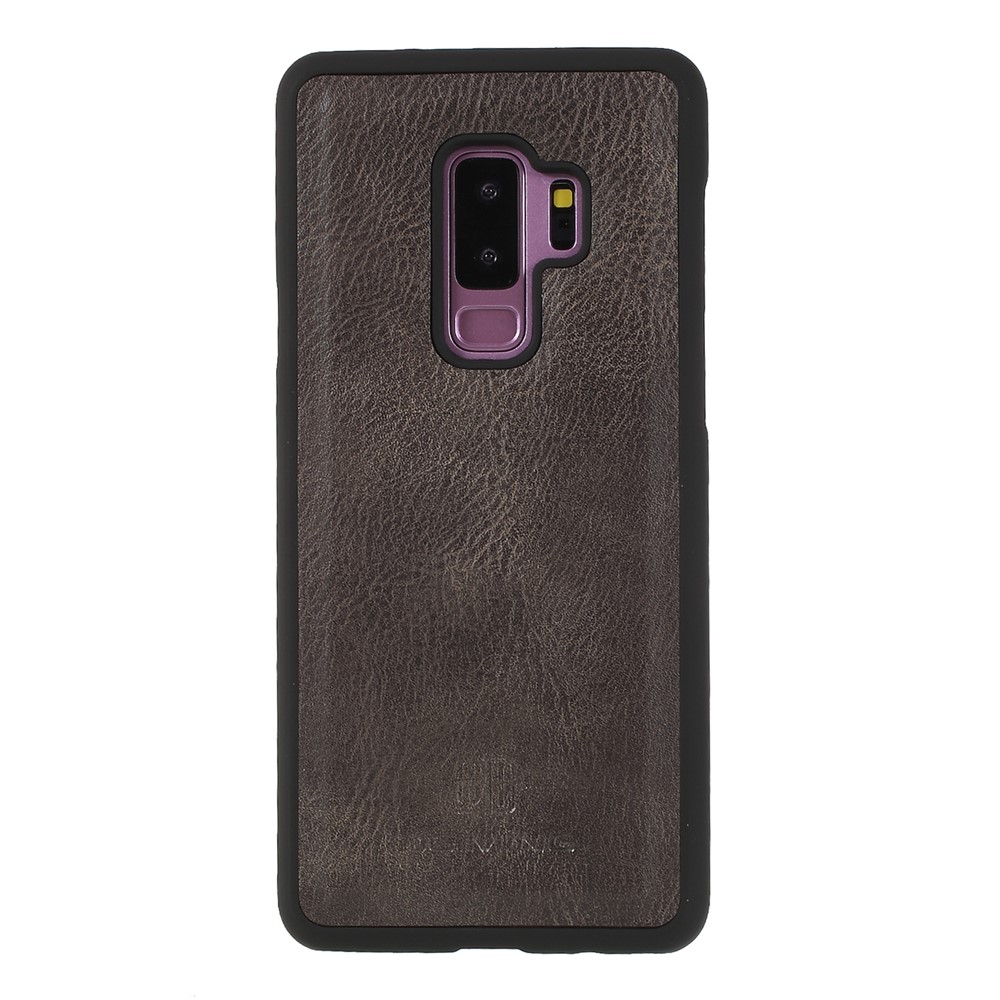 DG.MING Detachable 2-in-1 Split Leather Wallet + PC Back Cover for Samsung Galaxy S9+ SM-G965 - Coffee-6